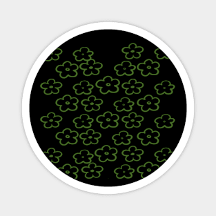 Green mini cutie flowers Magnet